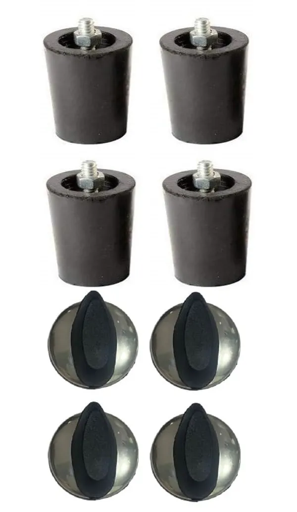 Set_Of_4_Gas_Stove_Rubber_Legs_And_Unbreakble_Ss_Pvc_Push_Type_8_Mm_Spindle_Knob_For_All_Types