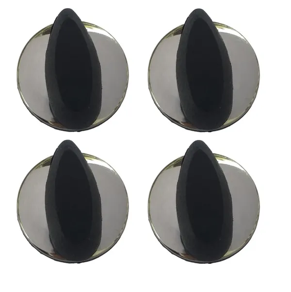 Set_Of_4_Gas_Stove_Rubber_Legs_And_Unbreakble_Ss_Pvc_Push_Type_8_Mm_Spindle_Knob_For_All_Types