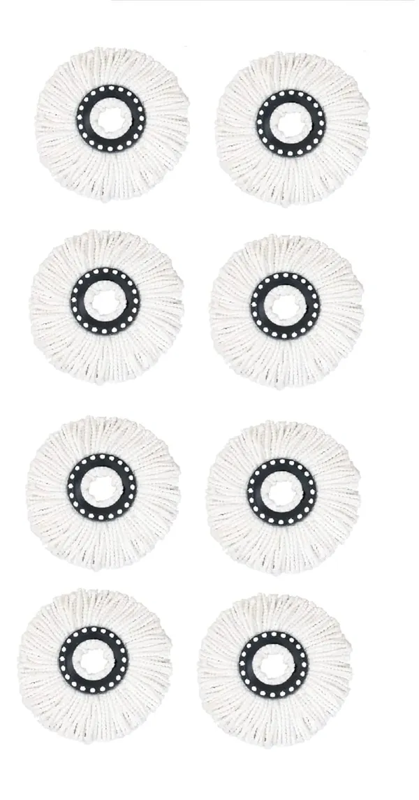 Pack_Of_8_White_Heavy_Super_Clean_Microfiber_Refill_Head_For_Spin_Mop