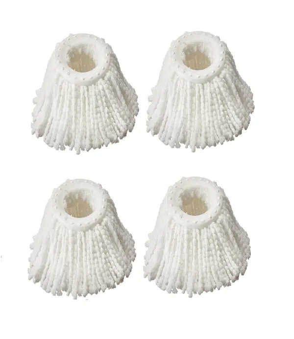 Pack_Of_4_White_Heavy_Super_Clean_Microfiber_Refill_Head_For_Spin_Mop_Weight
