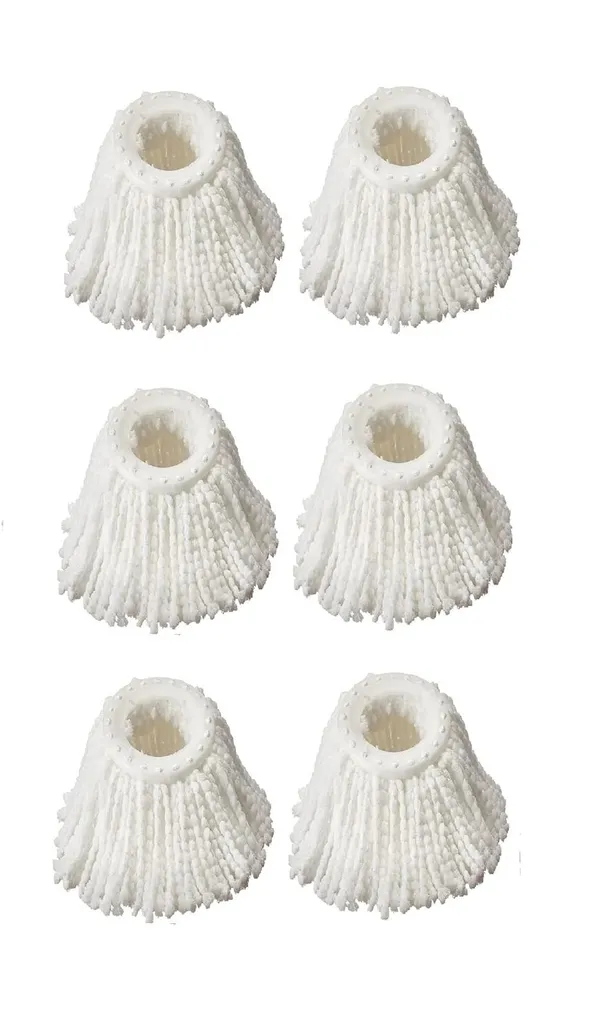 Pack_Of_6_White_Heavy_Super_Clean_Microfiber_Refill_Head_For_Spin_Mop_Weight