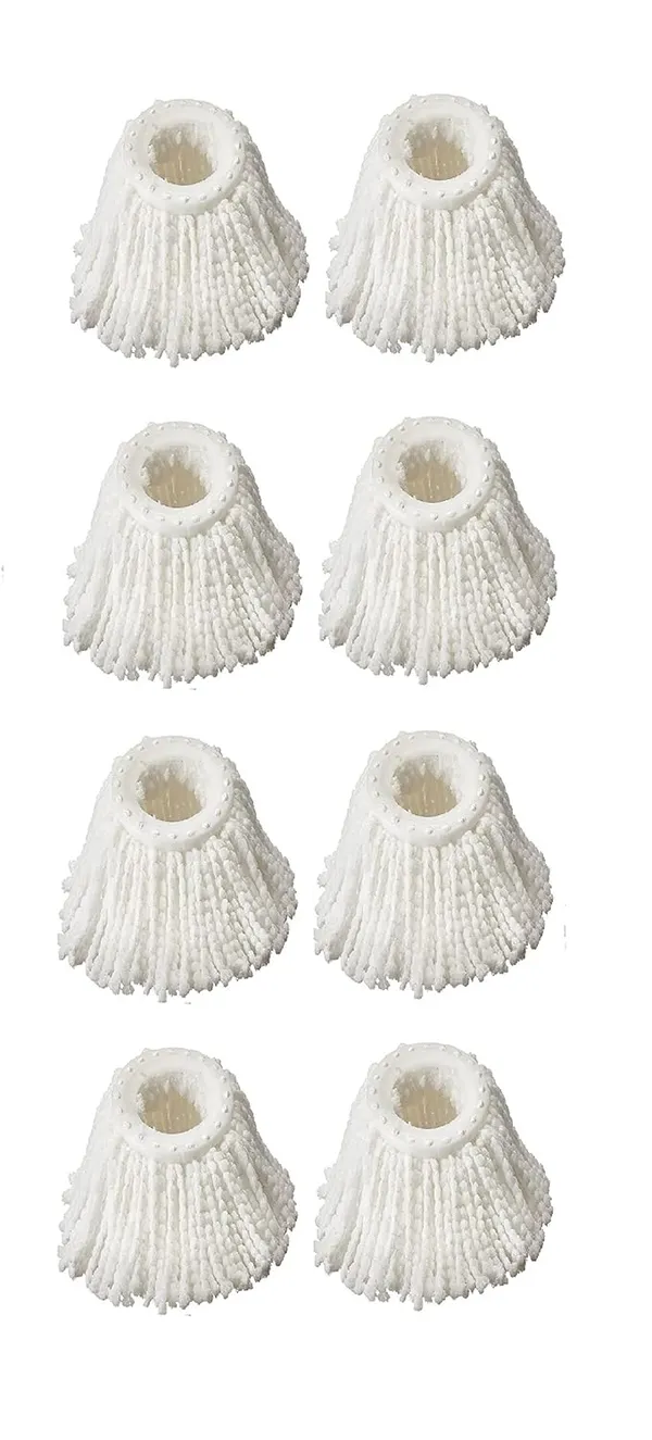 Pack_Of_8_White_Heavy_Super_Clean_Microfiber_Refill_Head_For_Spin_Mop_Weight