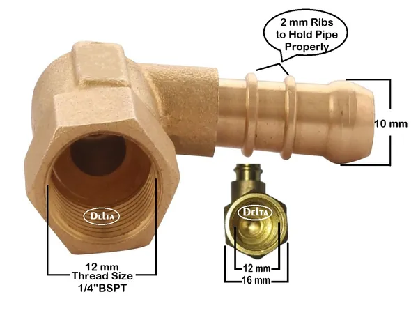 Delta_Gas_Stove_Part_Brass_Revolving_Nozzle_Size_1/4"_Bspt_X_8_Mm_With_Sealing_Tape_For