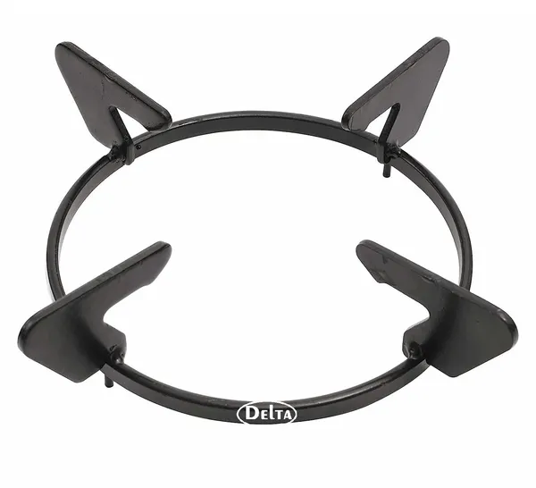 Delta_Gas_Stove_Part_Black_Powder_Coated_Round_Pan_Support_With_Pin_Size_150_Mm_For_Glass_Cook_Top_Pack_Of_1