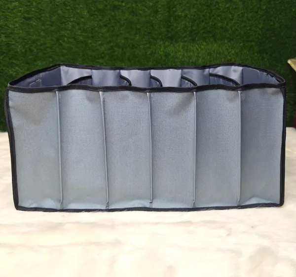 Grey_Clothes_Storage_Organizer_For_Wardrobe_(27.9D_x_50.8W_x_24.1H_Cm)