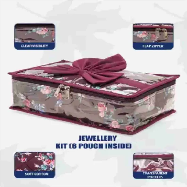 Wine_Travel_Makeup_Organizer_|_Zipper_Clousre_Cosmetic_Kit_|_6_Pouch_Jewellery_Kit_(25.9_x_15.7_x_8.1_Cm)