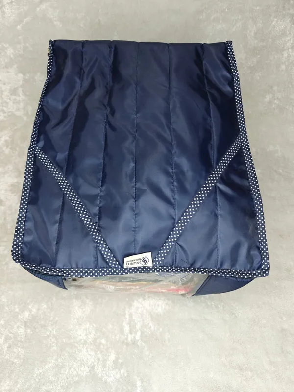 Navy_Quilted_Saree_Covers_|_Clothes_Storage_Bag_|_Wardrobe_Organizer_With_Transparent_Window_And_Zip_(37L_x_21B_x_3H_Cm)