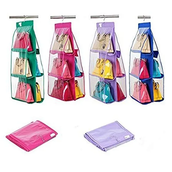 Multicolour_Dust_Proof_Foldable_Purse_Storage_Organizer_With_Large_Vinyl_Pockets_(29D_x_33.5W_x_90H_Cm)