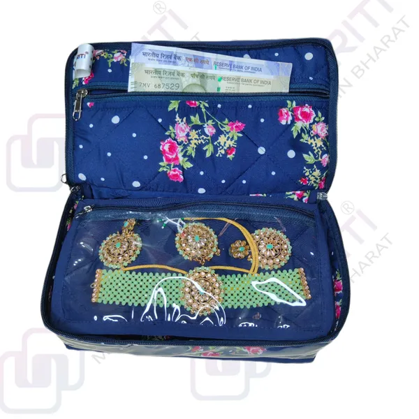 Blue_Travel_Makeup_Organizer_|_Zipper_Clousre_Cosmetic_Kit_|_6_Pouch_Jewellery_Kit_(25.9_x_15.7_x_8.1_Cm)