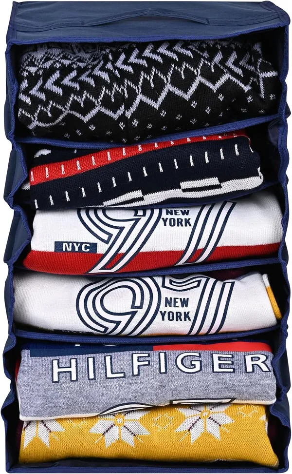 Navy_Clothes_Storage_Organizer_For_Wardrobe_(27.9D_x_50.8W_x_24.1H_Cm)