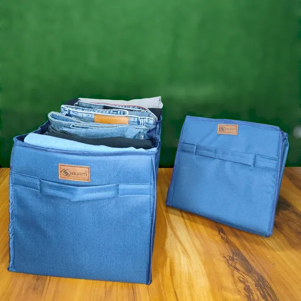 Navy_Clothes_Storage_Organizer_For_Wardrobe_(27.9D_x_50.8W_x_24.1H_Cm)