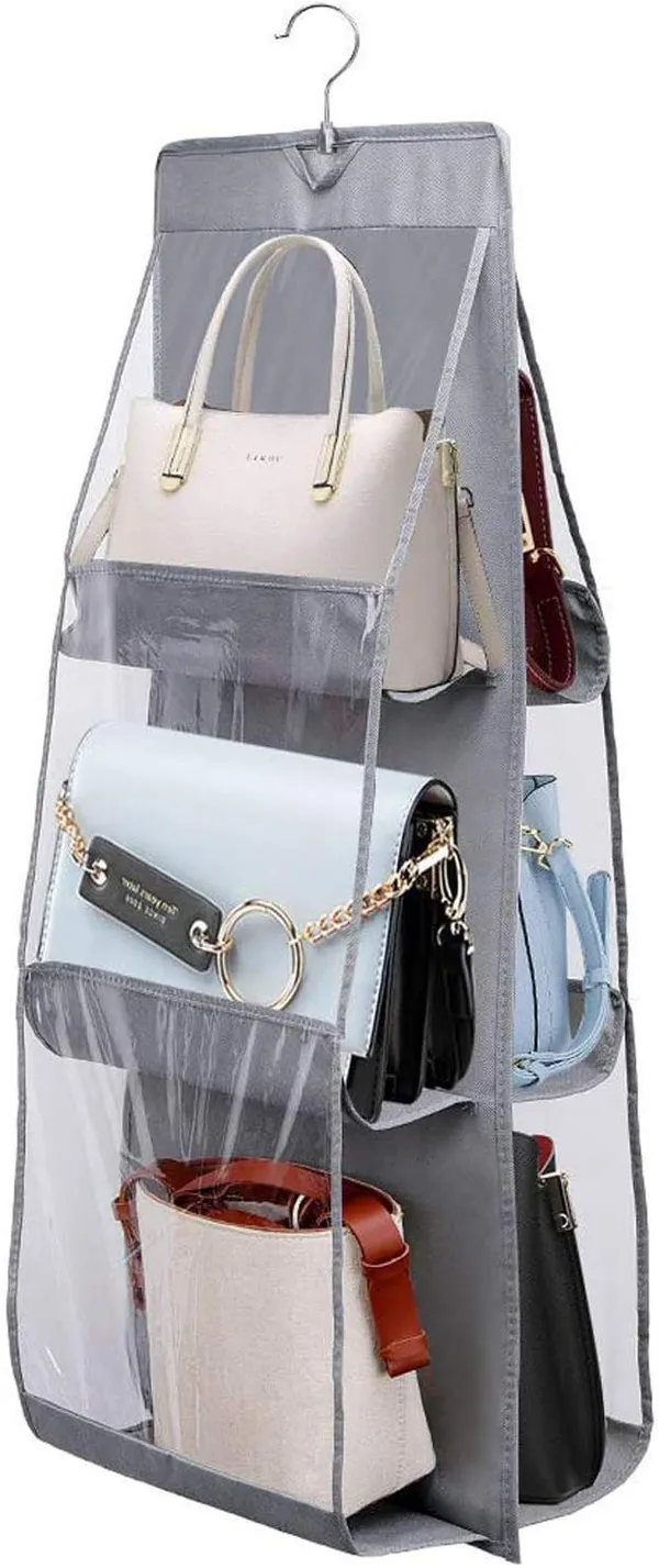 Grey_Dust_Proof_Foldable_Purse_Storage_Organizer_With_Large_Vinyl_Pockets_(29D_x_33.5W_x_90H_Cm)