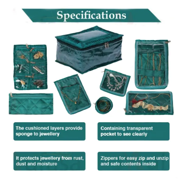 Silver_Satin_Vanity_Box_With_12_Zipped_Pouches_For_Jewellery_Storage_(28D_x_16W_x_5H_Cm)