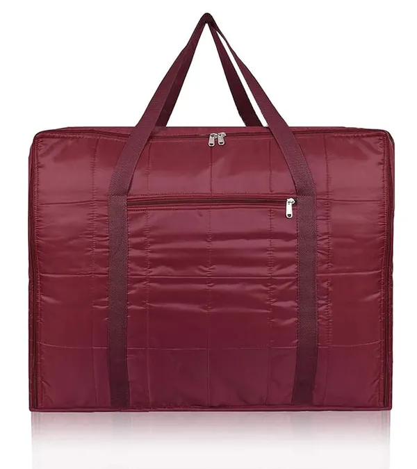 Maroon_Jumbo_Rectangular_Underbed_Storage_Bag_With_Zipper_And_Handle_(86L_x_54W_x_34H_Cm)