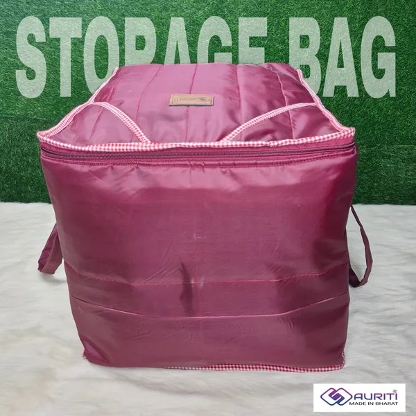 Maroon_Quilted_Saree_Covers_|_Clothes_Storage_Bag_|_Wardrobe_Organizer_With_Transparent_Window_And_Zip_(37L_x_21B_x_3H_Cm)
