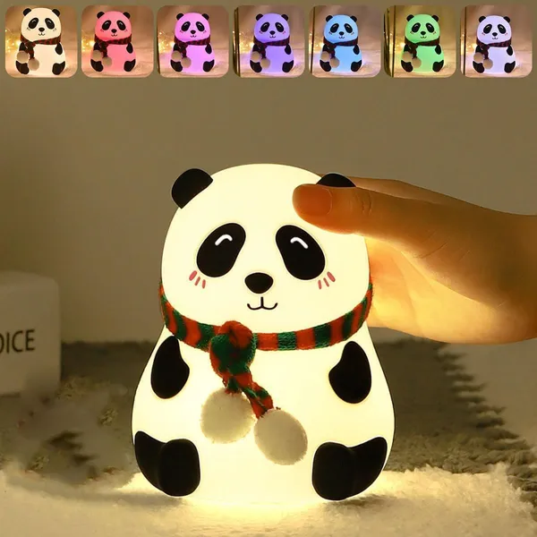 Tech Logo Electronics Panda Night Light for Kids Rechargeable Silicone