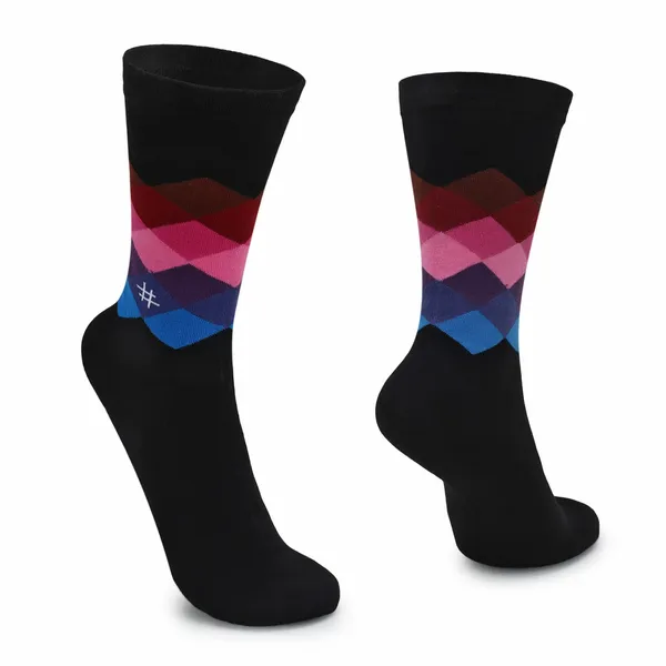 Pack_of_1_Checkered_Printed_Cotton_Socks_Crew_Length_Funky_Socks_|