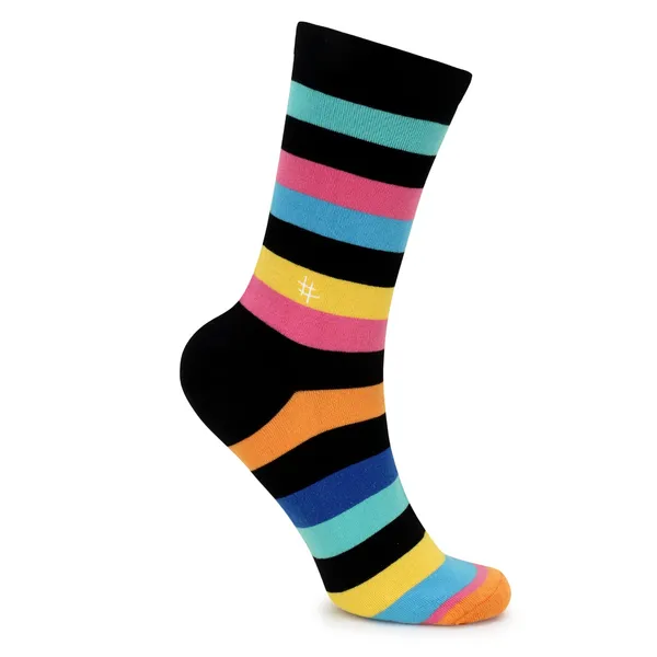 Pack_of_1_Printed_Stripes_Cotton_Socks_Crew_Length_Funky_Socks_|