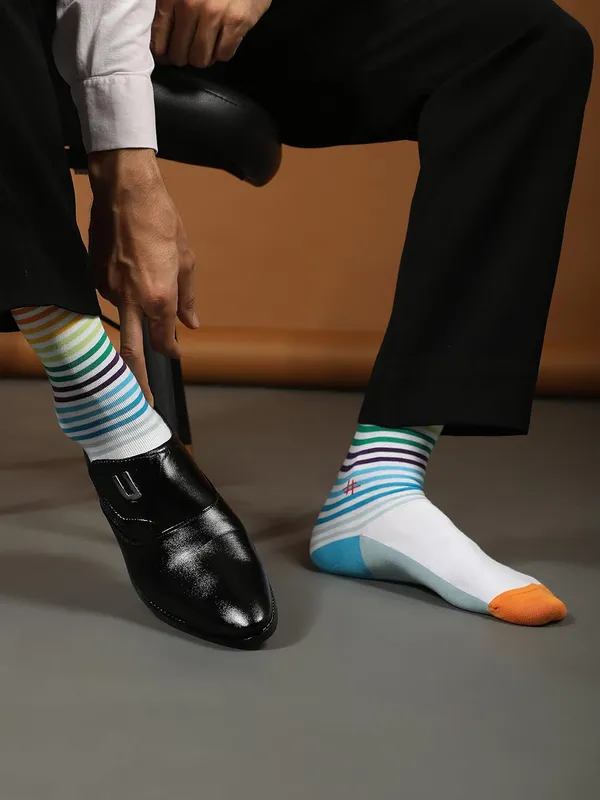 Mills_Brown_Half_Stripes_White_Edition_Cotton_Crew_Length_Socks_|