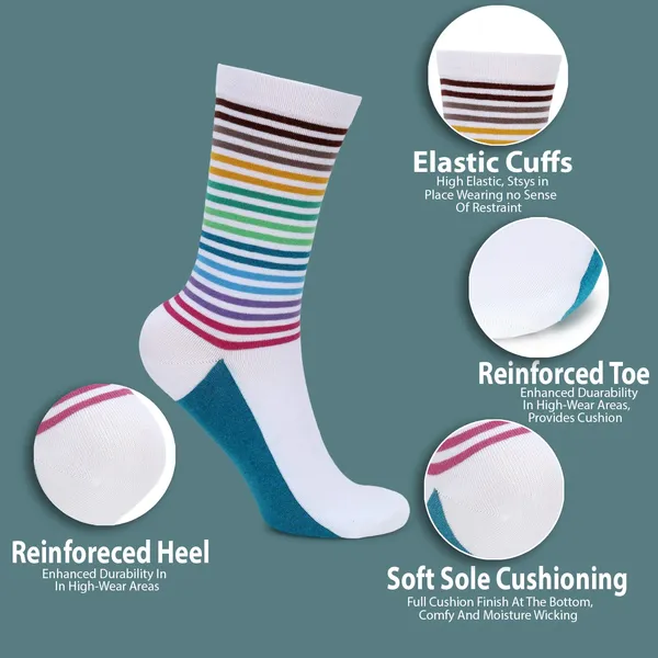 Pack_of_1_Printed_Stripes_Cotton_Socks_Crew_Length_Funky_Socks_|