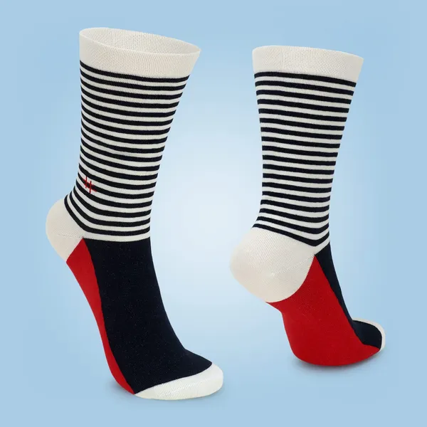Mills_Brown_Half_Stripes_Cream_Edition_Cotton_Crew_Length_Socks_|