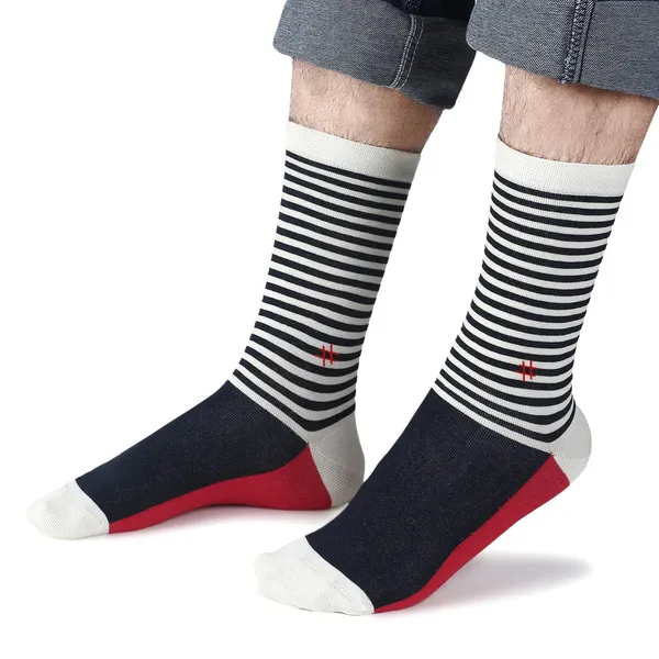 Mills_Brown_Half_Stripes_Cream_Edition_Cotton_Crew_Length_Socks_|
