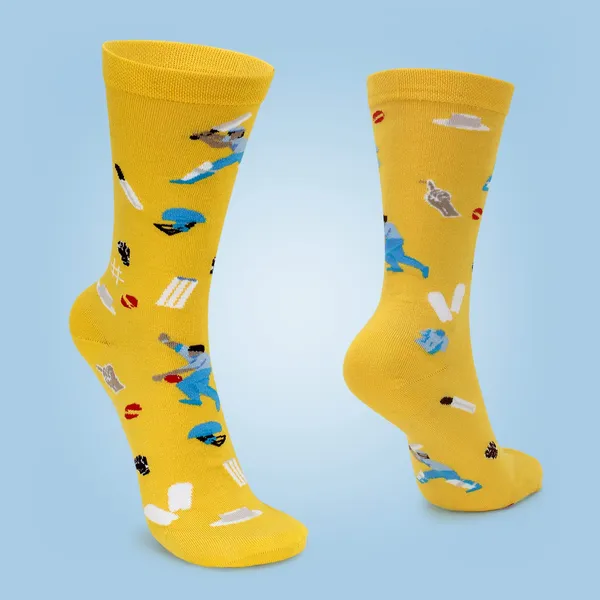 Pack_of_1_Cricket_Printed_Cotton_Socks_Crew_Length_Funky_Socks_|