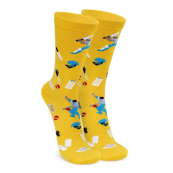 Pack_of_1_Cricket_Printed_Cotton_Socks_Crew_Length_Funky_Socks_|