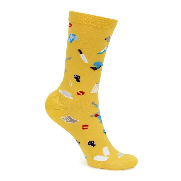 Pack_of_1_Cricket_Printed_Cotton_Socks_Crew_Length_Funky_Socks_|