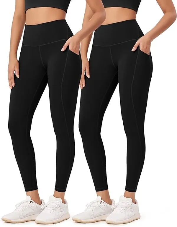 Saffora Pack of High Waist Workout Tummy Control Leggings with