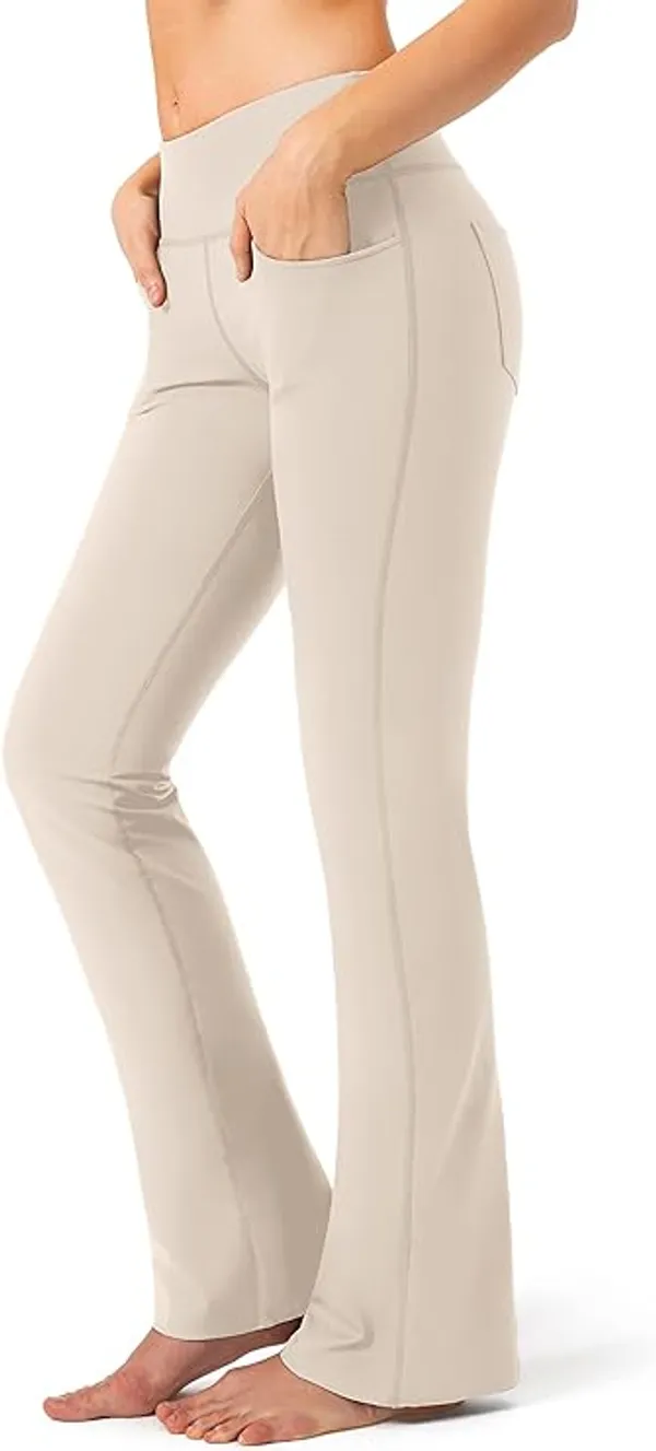Saffora Women's Yoga Pants Pockets High Waist Dress Pants Tall