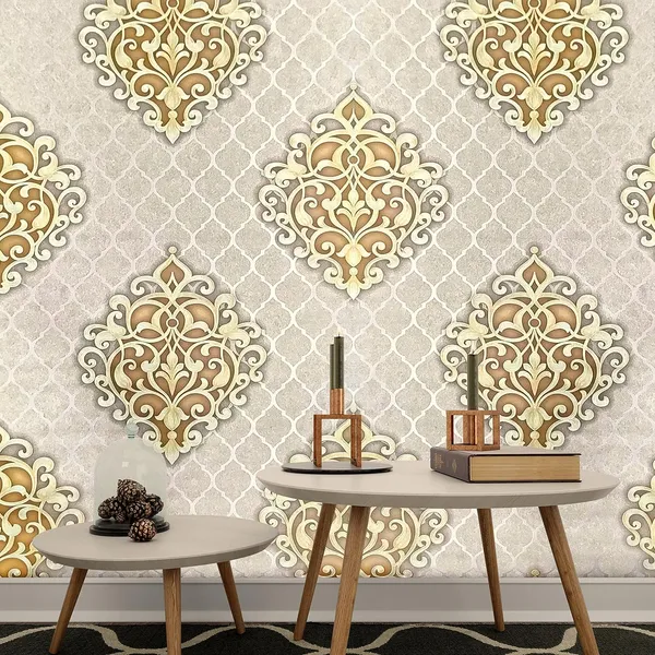 Beige_Gold_Damask_Design_Pvc_Wallpaper_For_Living_Room_|_Latest_Stylish_3D_Wallpaper_For_Walls_53Cm(W)_X1000Cm(L)-57Sqft/Roll