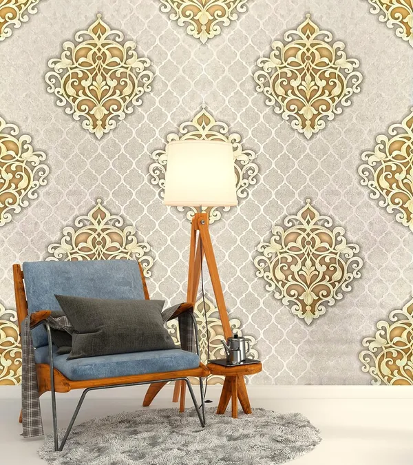 Beige_Gold_Damask_Design_Pvc_Wallpaper_For_Living_Room_|_Latest_Stylish_3D_Wallpaper_For_Walls_53Cm(W)_X1000Cm(L)-57Sqft/Roll