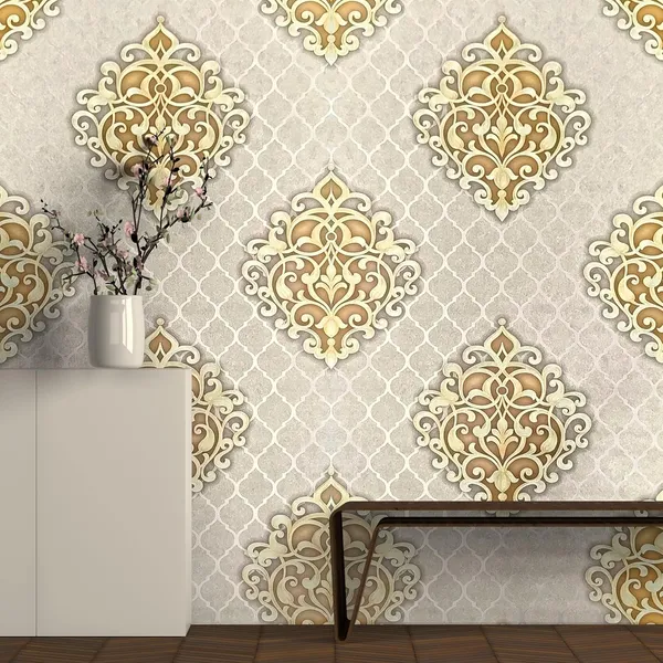 Beige_Gold_Damask_Design_Pvc_Wallpaper_For_Living_Room_|_Latest_Stylish_3D_Wallpaper_For_Walls_53Cm(W)_X1000Cm(L)-57Sqft/Roll