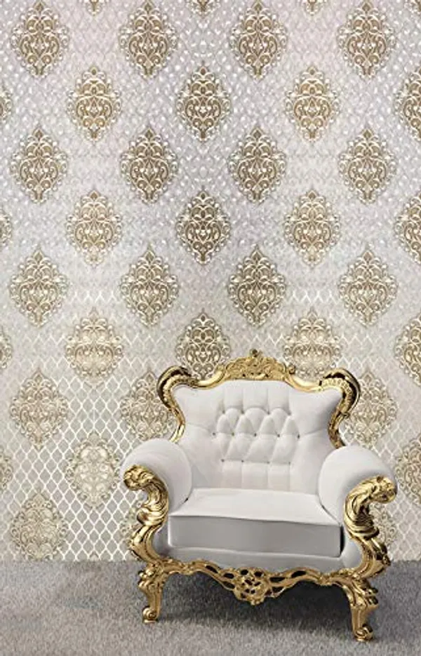 Beige_Gold_Damask_Design_Pvc_Wallpaper_For_Living_Room_|_Latest_Stylish_3D_Wallpaper_For_Walls_53Cm(W)_X1000Cm(L)-57Sqft/Roll
