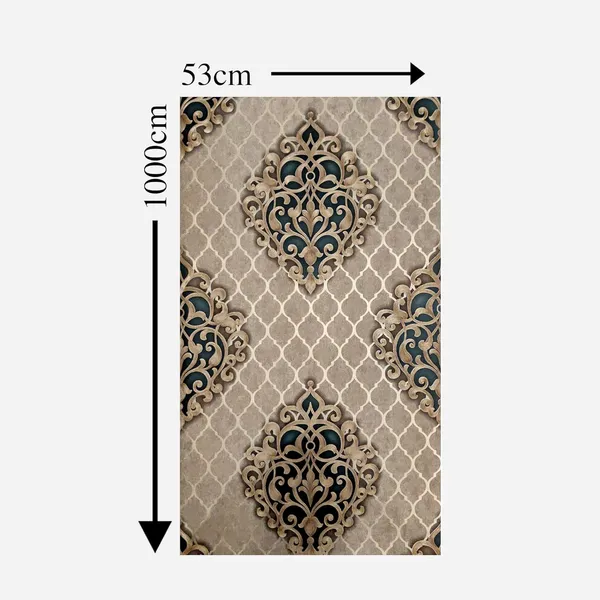 Brown_Damask_Design_Pvc_Wall_Stickers_For_Living_Room_Brown_Color_Wall_Paper_For_Wall_Decor_|_53Cm(W)_X1000Cm(L)-57Sqft/Roll