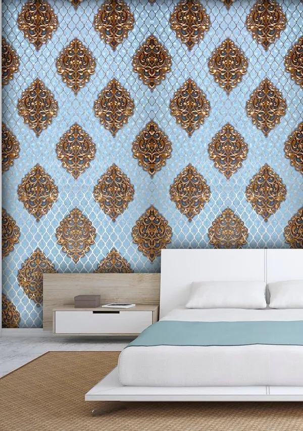 Blue_Damask_Design_Pvc_Wall_Stickers_For_Living_Room_|_Latest_Stylish_3D_Wallpaper_For_Walls_53Cm(W)_X1000Cm(L)-57Sqft/Roll