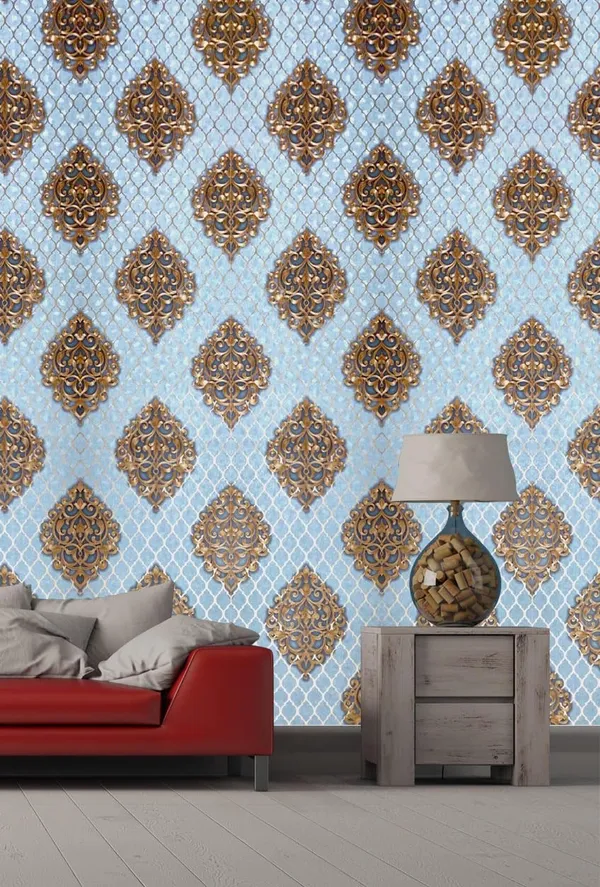 Blue_Damask_Design_Pvc_Wall_Stickers_For_Living_Room_|_Latest_Stylish_3D_Wallpaper_For_Walls_53Cm(W)_X1000Cm(L)-57Sqft/Roll