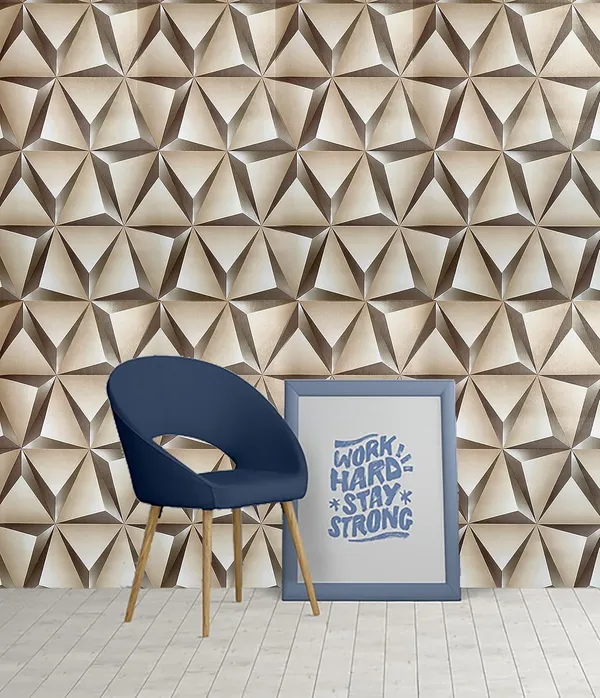 Multi_Pvc_Wall_Stickers_For_Living_Room_|_3D_Geometric_Diamond_Cut_Design_Self_Adhesive_Wallpaper_45Cm(W)_X600Cm(L)-28Sqft/Roll
