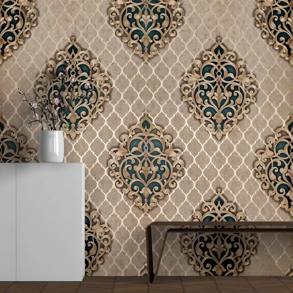 Brown_Latest_Stylish_Damask_Design_Big_Size_(57_Sqft/Roll)_Waterproof_Wallpaper_For_Living_Room,_Bedroom_Wall_(Adhesive_Free_With_Wallpaper_Roll)
