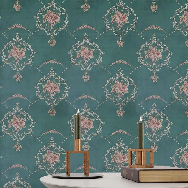 Green_Latest_3D_Stylish_Floral_Damask_Design_Peel_And_Stick,_Self_Adhesive_Wallpaper_Roll,_(28_Sqft/Roll)