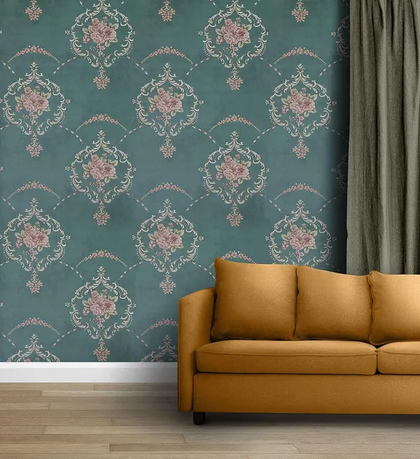 Green_Latest_3D_Stylish_Floral_Damask_Design_Peel_And_Stick,_Self_Adhesive_Wallpaper_Roll,_(28_Sqft/Roll)