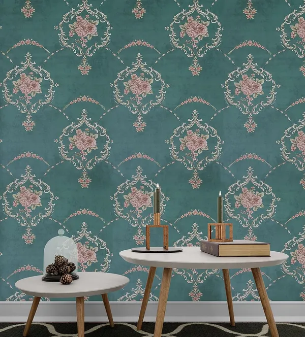 Green_Latest_3D_Stylish_Floral_Damask_Design_Peel_And_Stick,_Self_Adhesive_Wallpaper_Roll,_(28_Sqft/Roll)