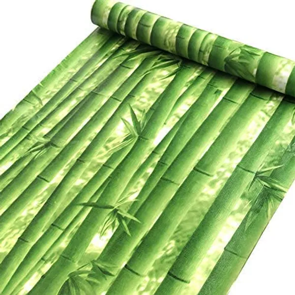Green_Pvc_Wall_Stickers_For_Living_Room_|_3D_Green_Bamboo_Design_Self_Adhesive_Wallpaper__45Cm(W)_X600Cm(L)-28Sqft/Roll