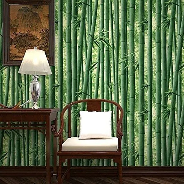 Green_Pvc_Wall_Stickers_For_Living_Room_|_3D_Green_Bamboo_Design_Self_Adhesive_Wallpaper__45Cm(W)_X600Cm(L)-28Sqft/Roll
