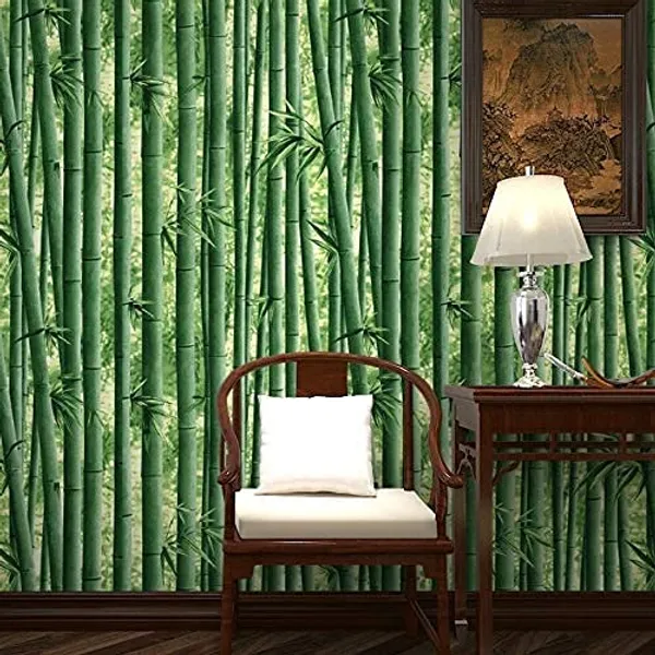 Green_Pvc_Wall_Stickers_For_Living_Room_|_3D_Green_Bamboo_Design_Self_Adhesive_Wallpaper__45Cm(W)_X600Cm(L)-28Sqft/Roll