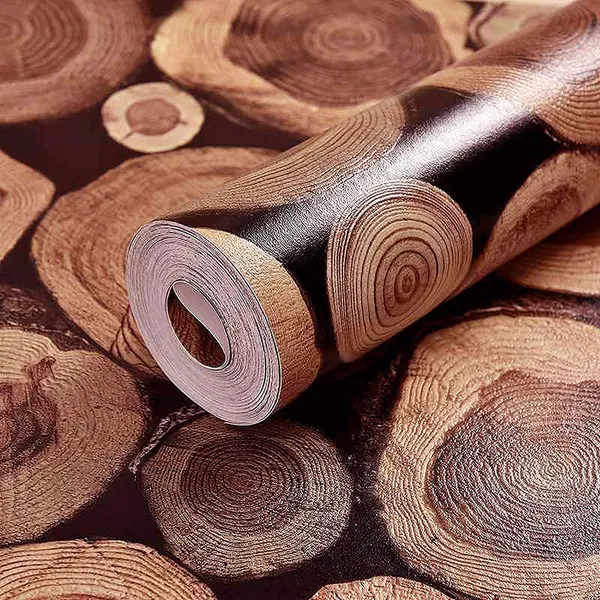 Brown_Stylish_Woodlog_Design_Pvc_Coated_Self-Adhesive_Removable_Peel_And_Stick_Decorative_Wallpaper_For_Living_Room_(28_Sqft/Roll)