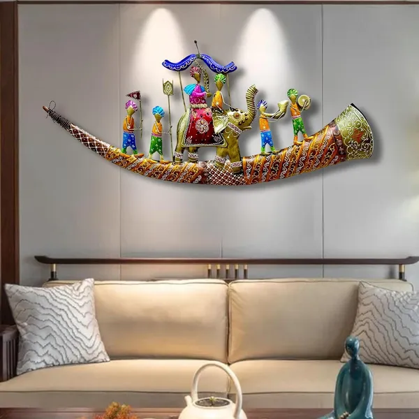Blue_&_yellow_Rajasthani_Royal_Baarat_with_LED_Metal_Wall_Decor__(51*2.5*24_Inch)