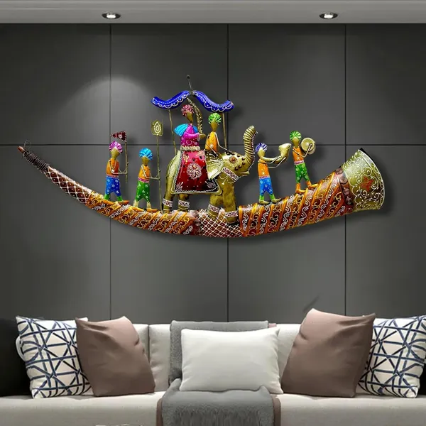 Blue_&_yellow_Rajasthani_Royal_Baarat_with_LED_Metal_Wall_Decor__(51*2.5*24_Inch)