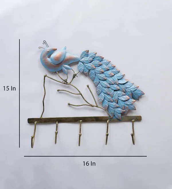 Metal_Build_|_Wall_Hook_Peacock_Key_Chain_Hanger_|_Water_Resistant